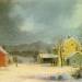 Yellow Farmhouse in Winter